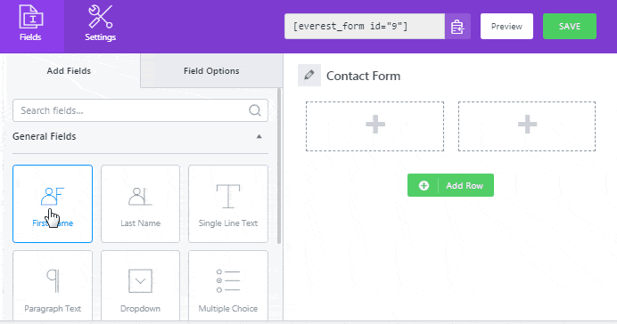 Drag and Drop Form Builder Everest Forms