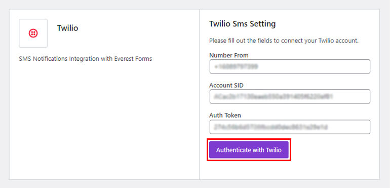 Authenticate With Twilio