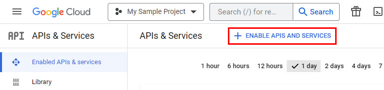 Enable APIs and Services
