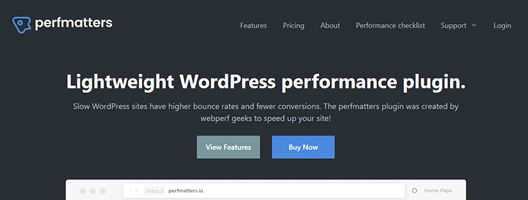 PerfMatter WordPress Speed Optimization Plugins