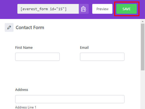 Save WordPress Form Address Autocomplete