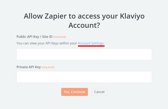 Account Settings Link