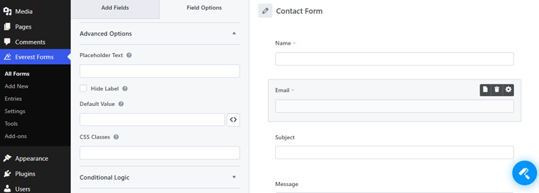 Advanced Field Options