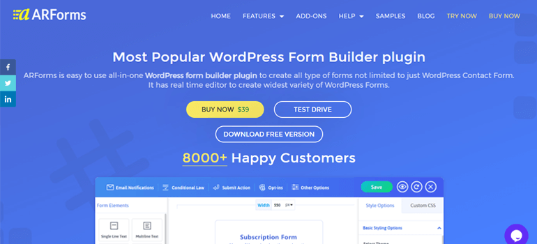 ARForms Plugin WPForms Alternative