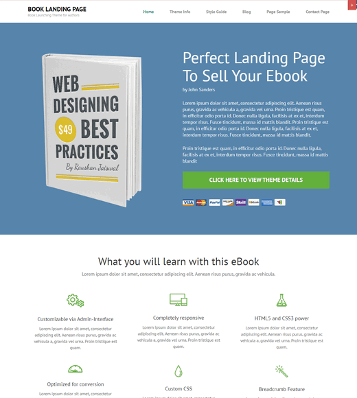 Book Landing Page