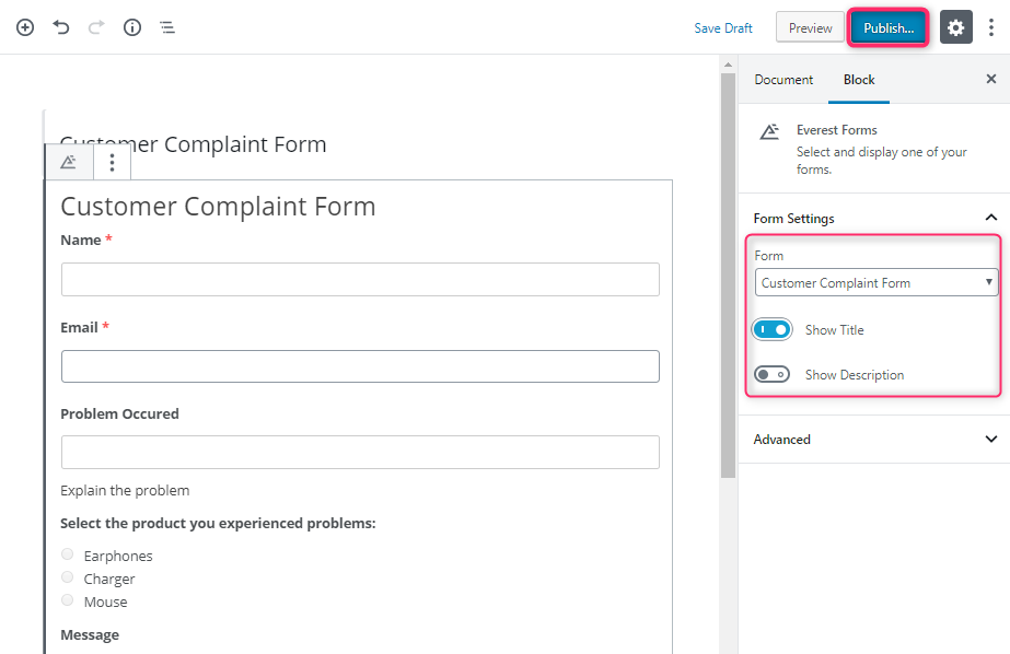 Complaint Forms