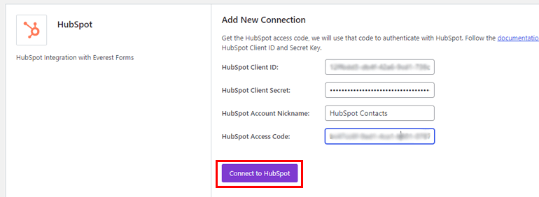 Connect WordPress HubSpot Form