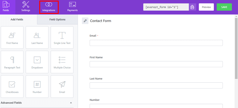 Contact Form Integrations