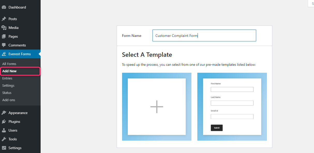 Customer Complaint Form