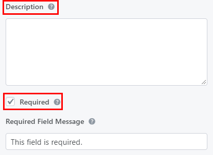 Description and Required Option