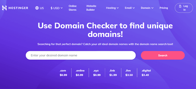 Hostinger Cheap Domain Registration