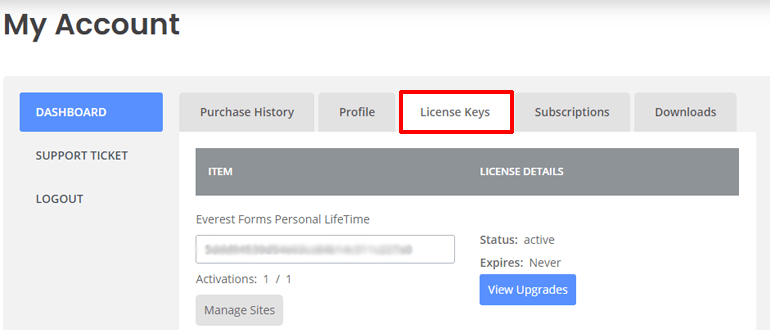 License Keys