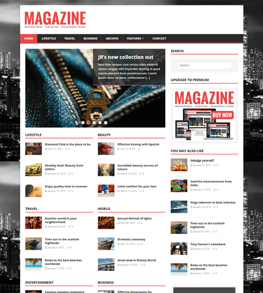 MH Magazine lite Theme Demo