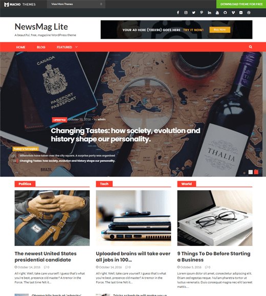 NewsMag WordPress Magazine Theme