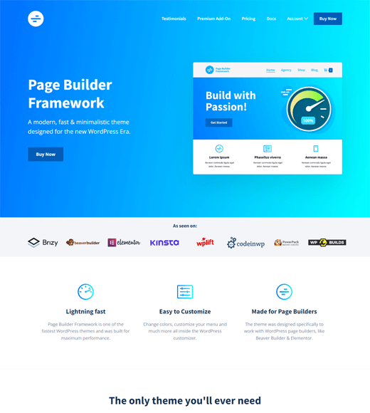 Page Builder Framework Theme