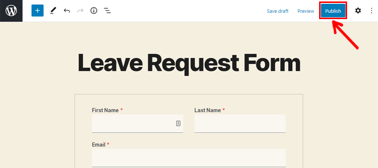 Publishing Leave Request Form