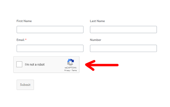 reCaptcha v2 in Contact Form