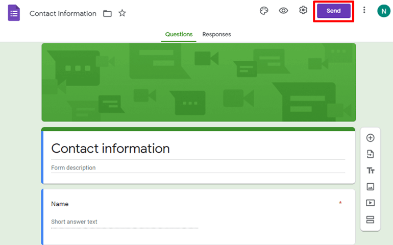 Send Button Google Forms