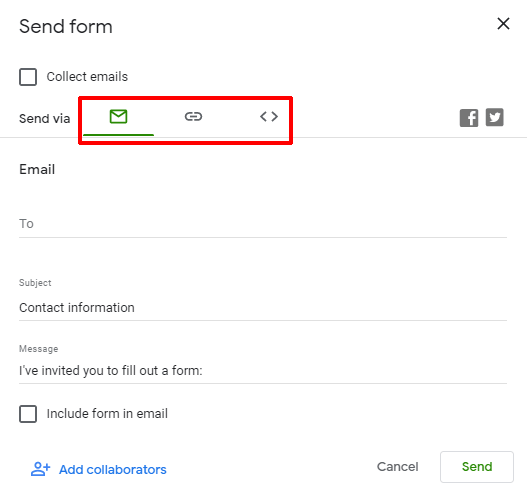 Send Option How to embed Google Form in WordPress