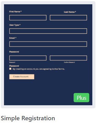 Simple Registration Template