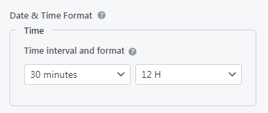 Time Interval and Format