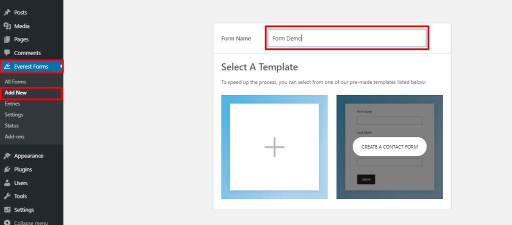 everest forms csv